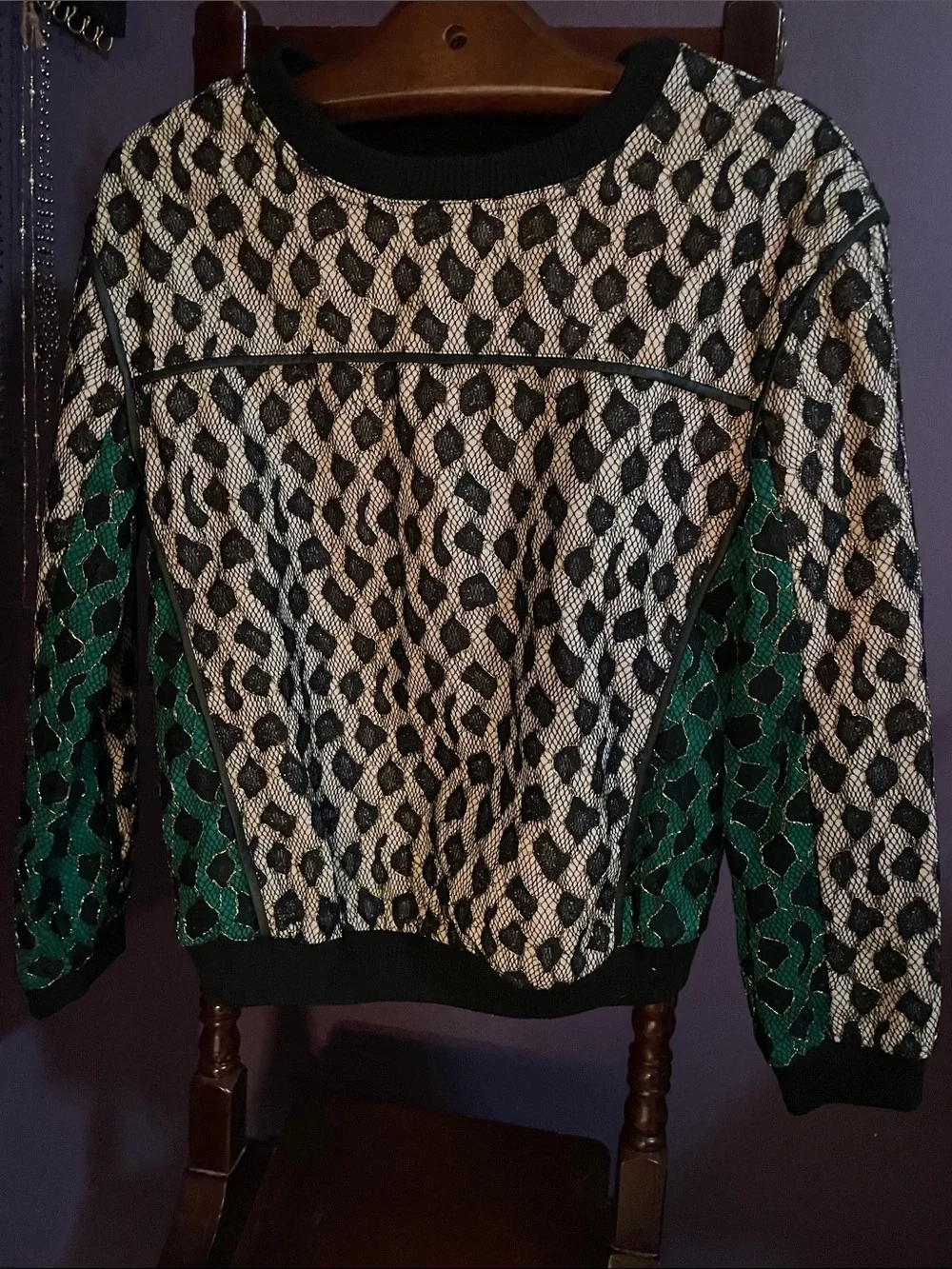 ENGLISH ROSE LACE SWEATER - Picture 6 of 17